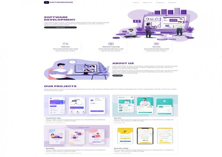 Bootstrap design with font awesome