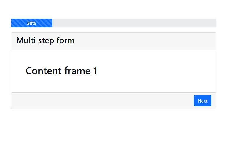Bootstrap multi step form